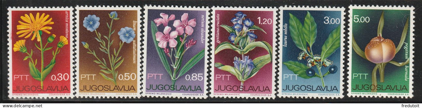 YOUGOSLAVIE- N°1094/9 ** (1967) Fleurs Médicinales - Neufs