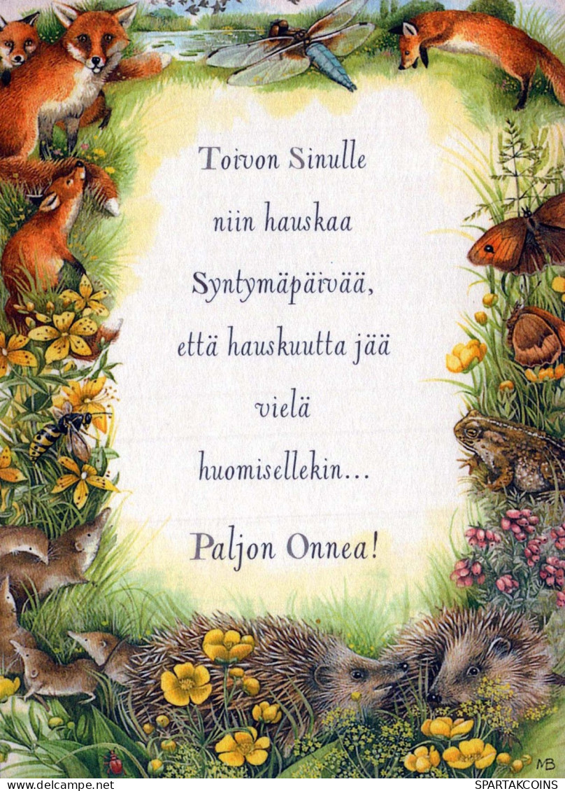 FOX Animale Vintage Cartolina CPSM #PBS802.IT - Sonstige & Ohne Zuordnung