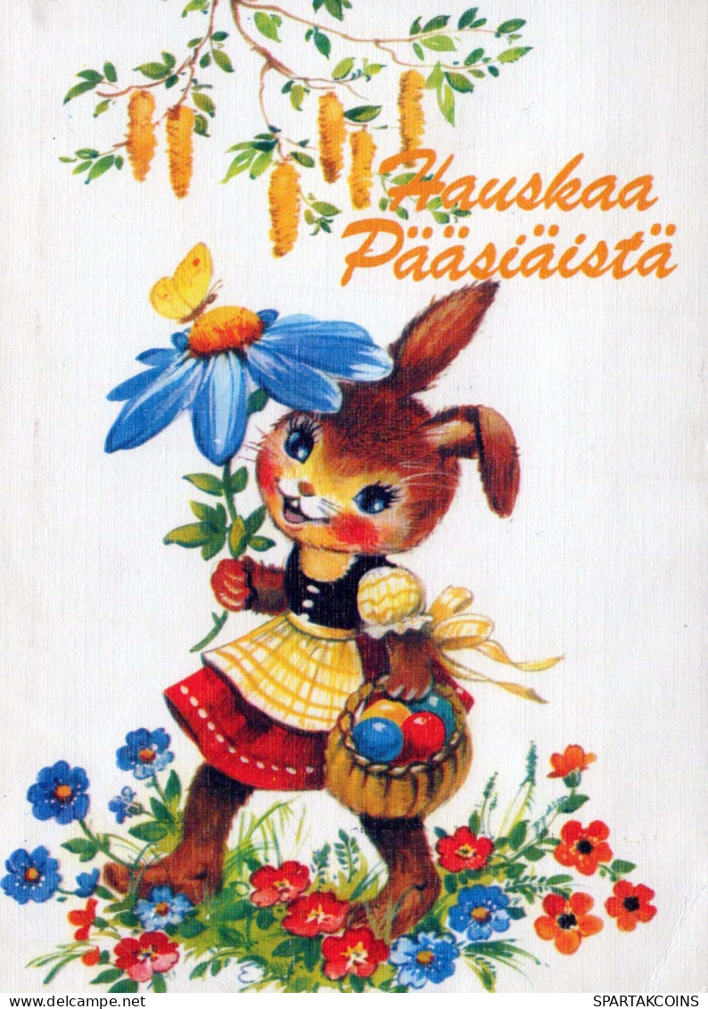 PASQUA CONIGLIO Vintage Cartolina CPSM #PBO361.IT - Ostern