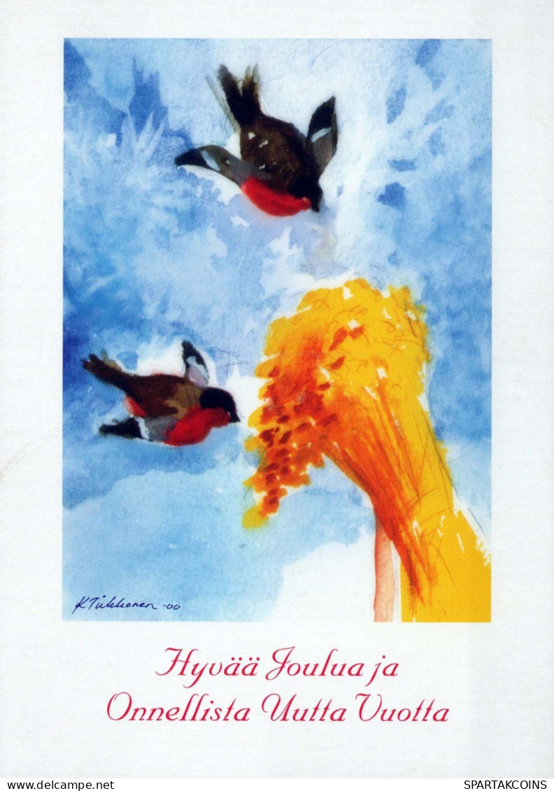 Buon Anno Natale UCCELLO Vintage Cartolina CPSM #PBM672.IT - New Year