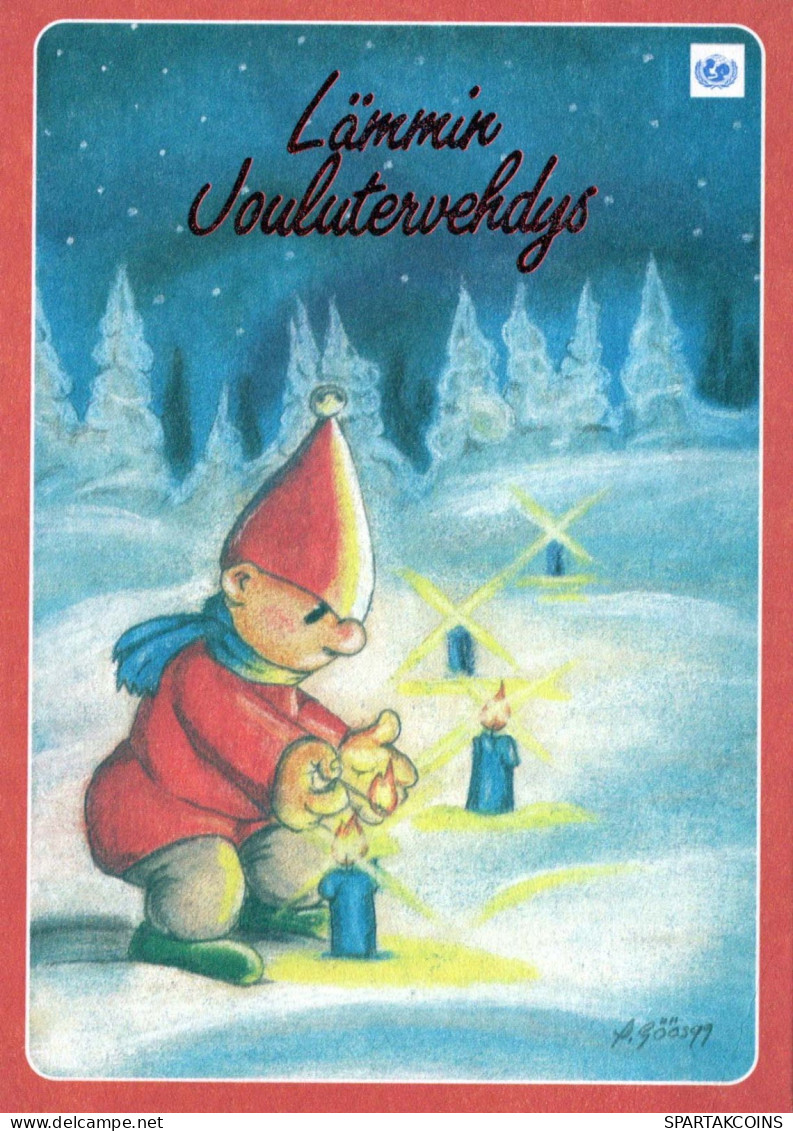 Buon Anno Natale GNOME Vintage Cartolina CPSM #PBL987.IT - Neujahr