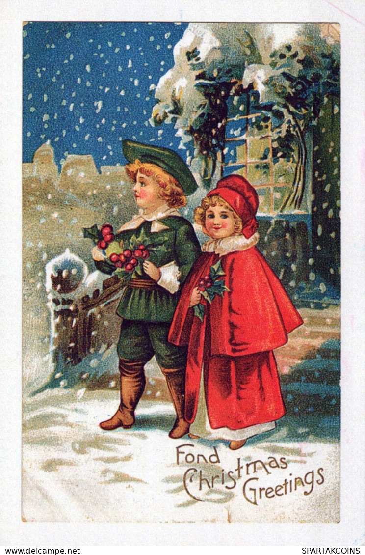 Buon Anno Natale BAMBINO Vintage Cartolina CPSM #PBM282.IT - New Year