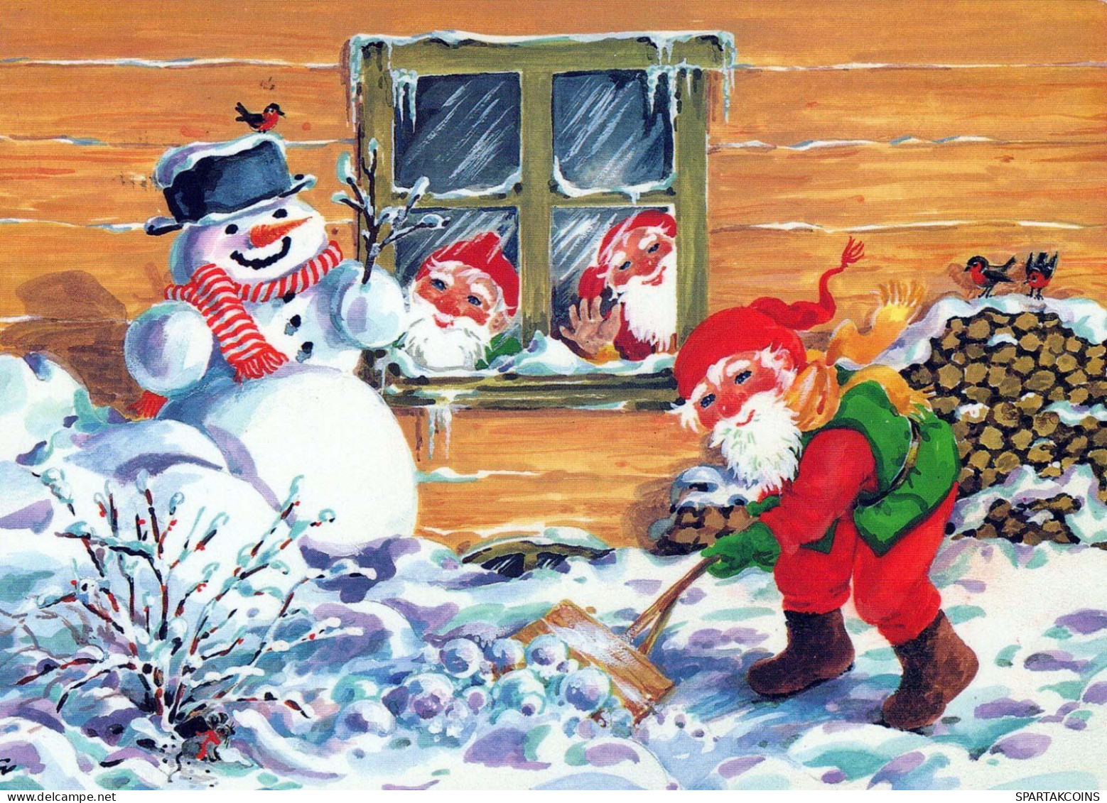 Buon Anno Natale GNOME Vintage Cartolina CPSM #PBM066.IT - Anno Nuovo