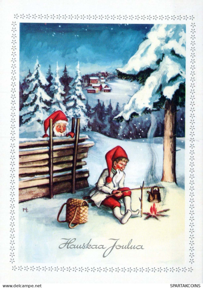 Buon Anno Natale GNOME Vintage Cartolina CPSM #PBL703.IT - Neujahr