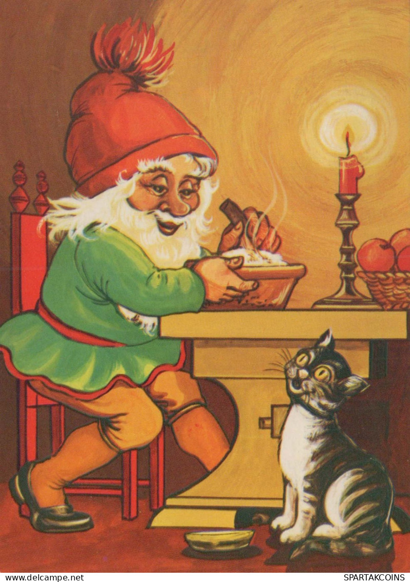 BABBO NATALE Buon Anno Natale Vintage Cartolina CPSM #PBL249.IT - Santa Claus