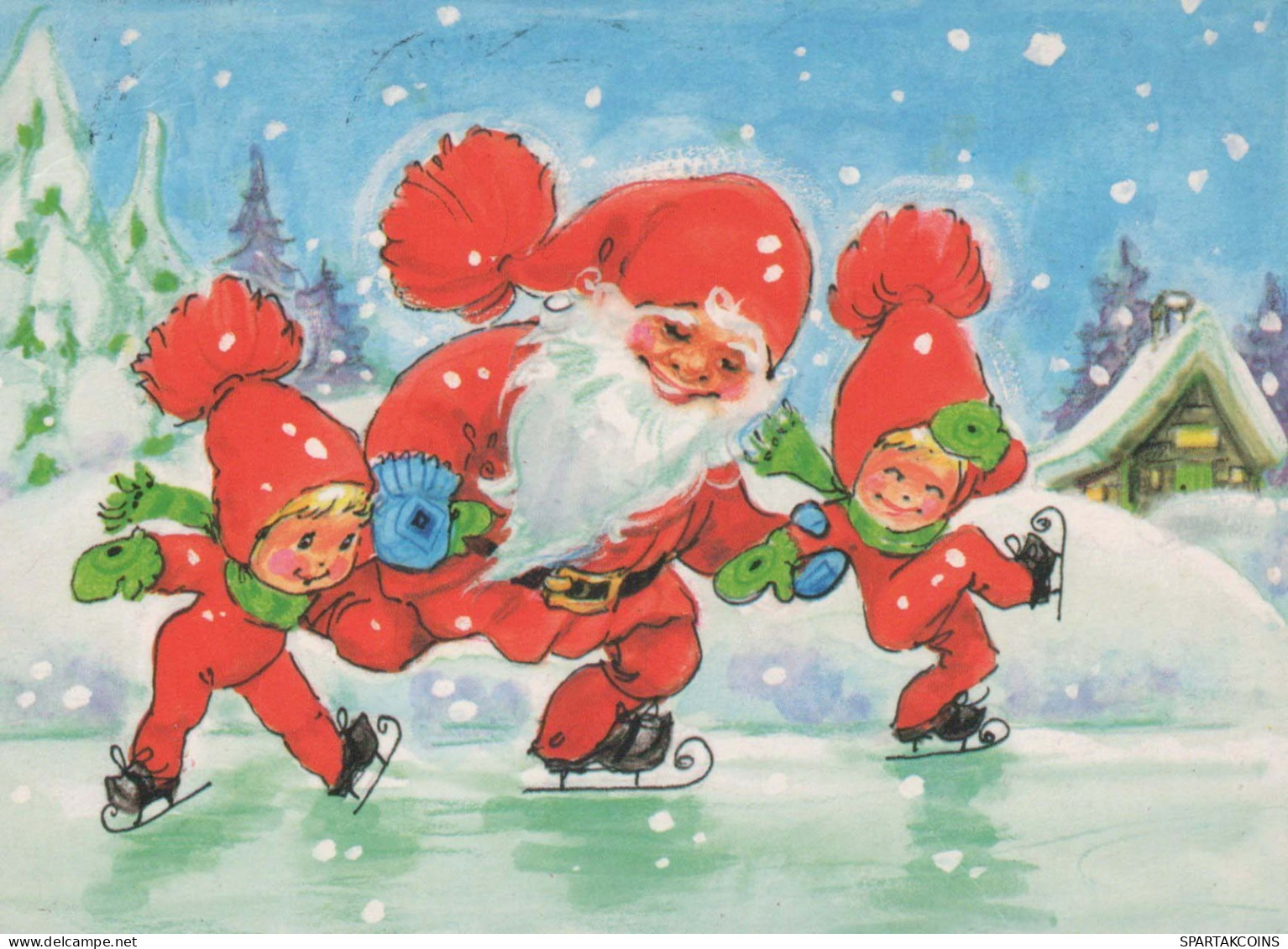 Buon Anno Natale GNOME Vintage Cartolina CPSM #PBA923.IT - Neujahr