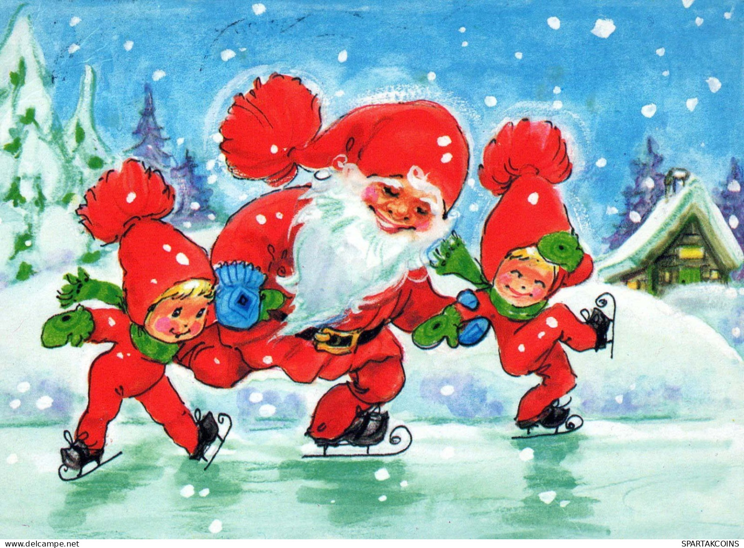 Buon Anno Natale GNOME Vintage Cartolina CPSM #PBA923.IT - Nouvel An