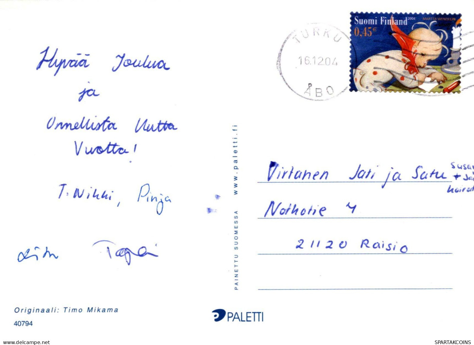 BABBO NATALE Buon Anno Natale Vintage Cartolina CPSM #PBB192.IT - Santa Claus