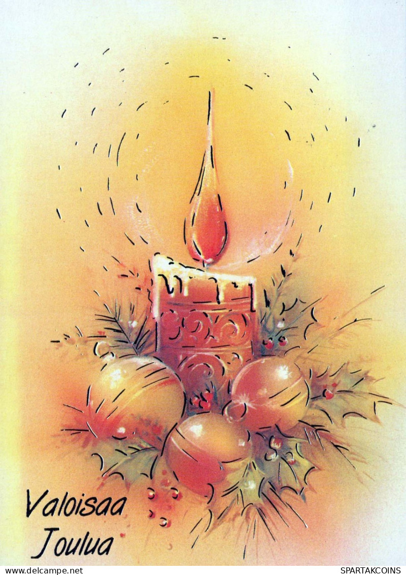 Buon Anno Natale CANDELA Vintage Cartolina CPSM #PBA300.IT - New Year