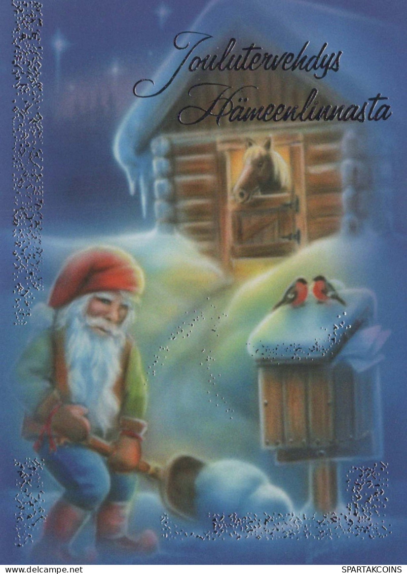 Buon Anno Natale GNOME Vintage Cartolina CPSM Unposted #PBA481.IT - Nouvel An