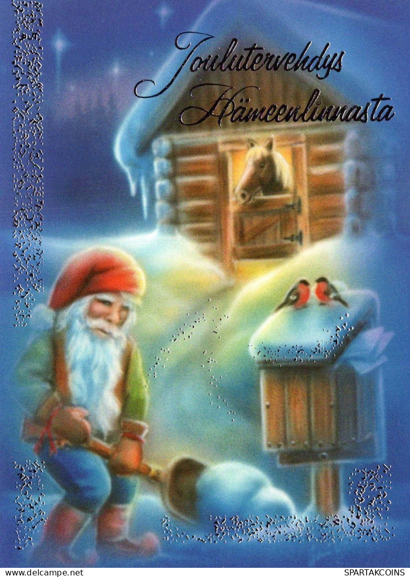 Buon Anno Natale GNOME Vintage Cartolina CPSM Unposted #PBA481.IT - Neujahr