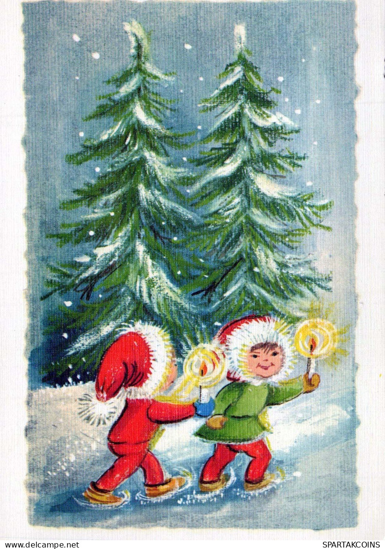 Buon Anno Natale BAMBINO Vintage Cartolina CPSM #PAY777.IT - Neujahr