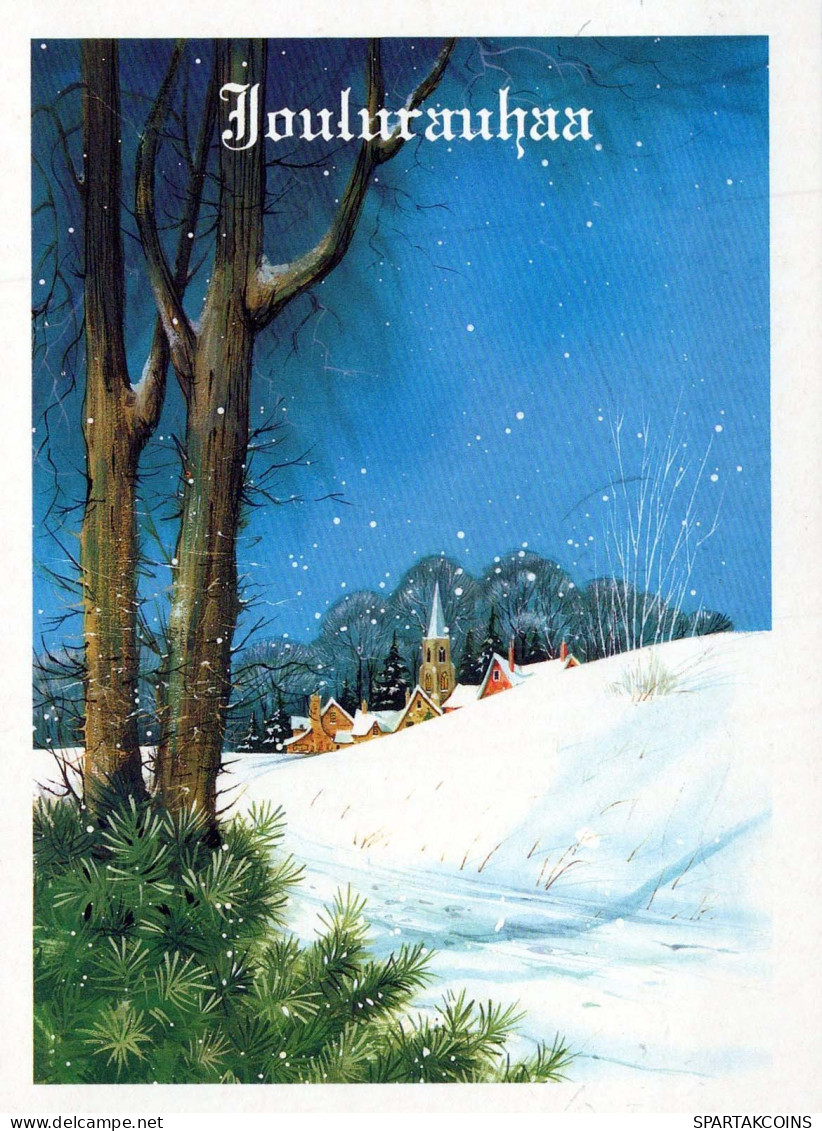 Buon Anno Natale CHIESA Vintage Cartolina CPSM #PAY380.IT - Anno Nuovo