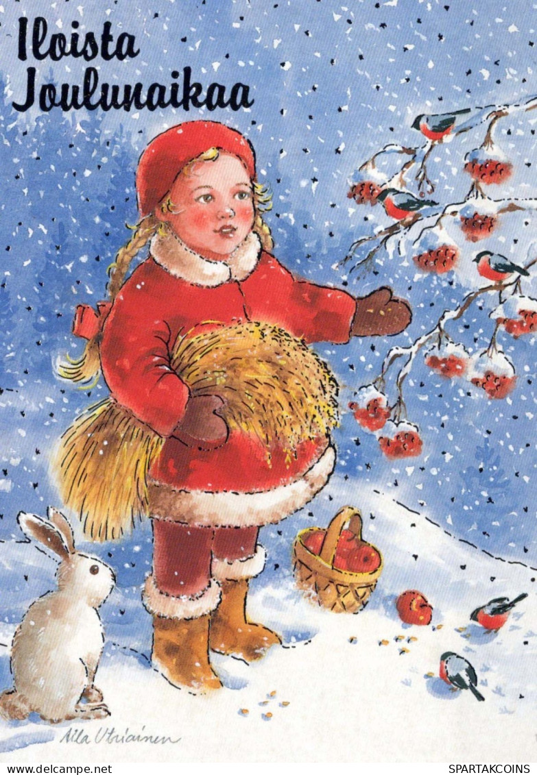 Buon Anno Natale BAMBINO Vintage Cartolina CPSM #PAY192.IT - Neujahr