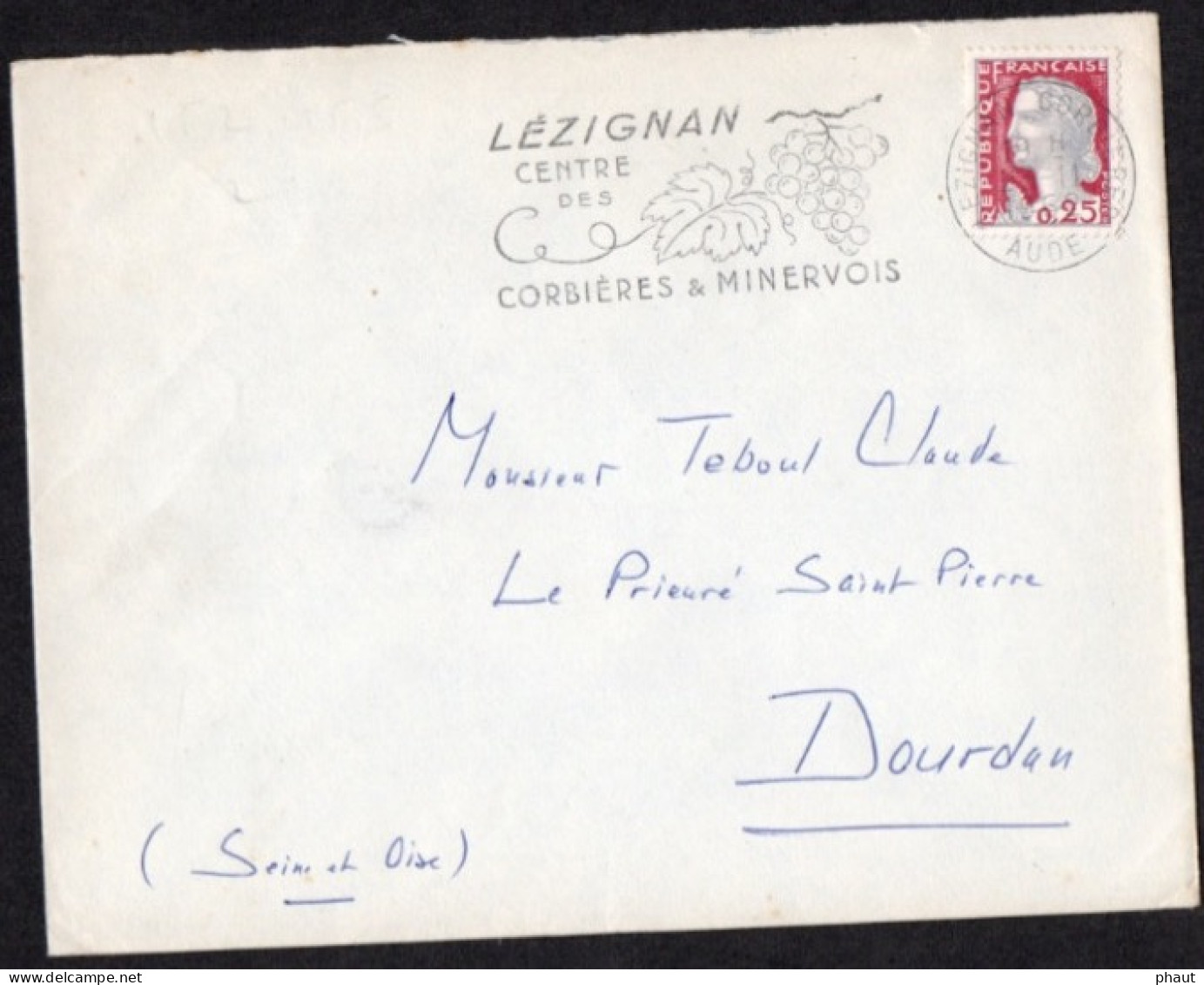 Sécap Illustré LÉZIGNAN Sur Lettre - 1921-1960: Modern Tijdperk