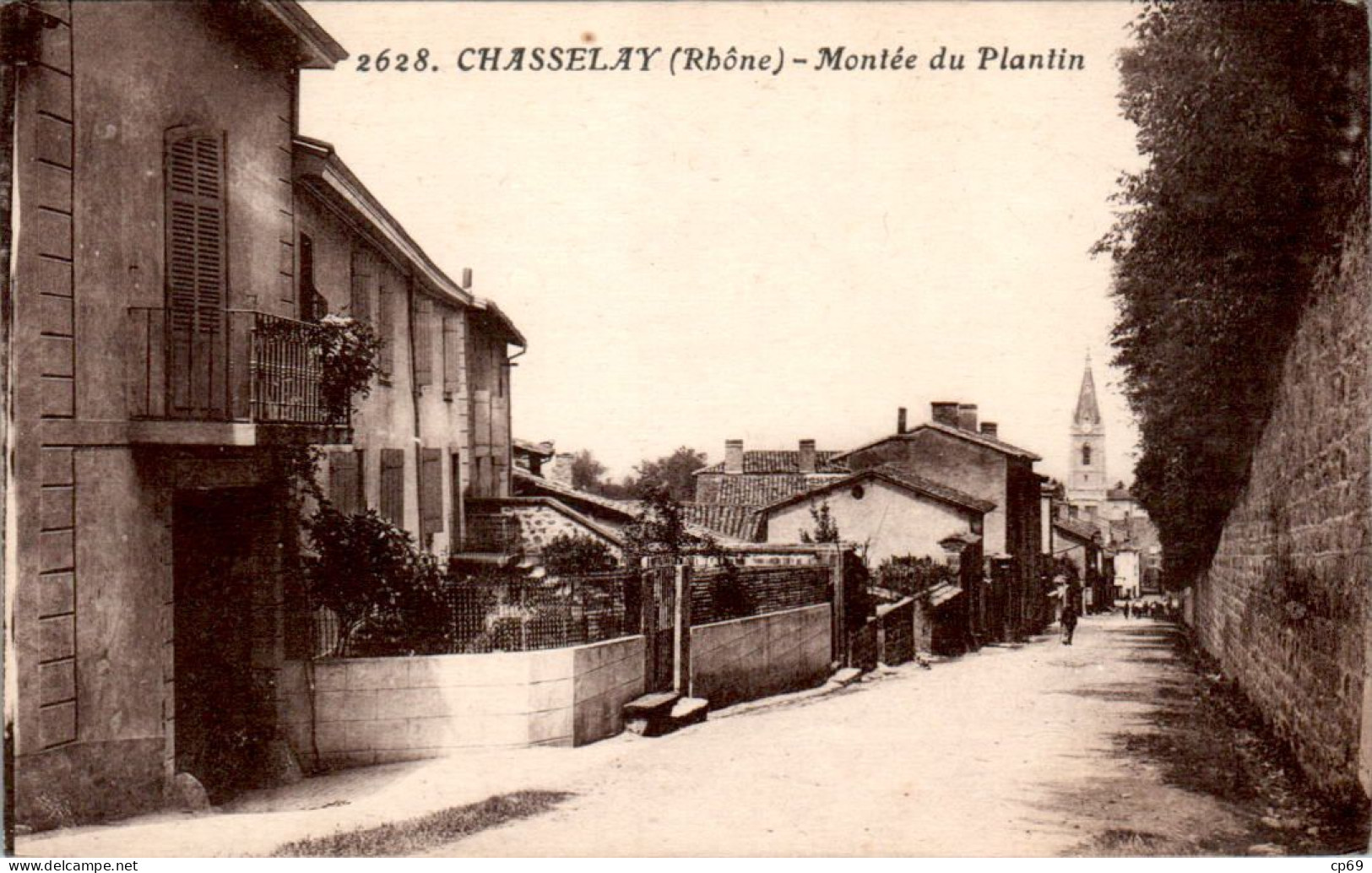Chasselay Canton De Limonest Montée Du Plantin Rhône N°2628 Cpa Non Ecrite Au Dos En B.Etat - Sonstige & Ohne Zuordnung