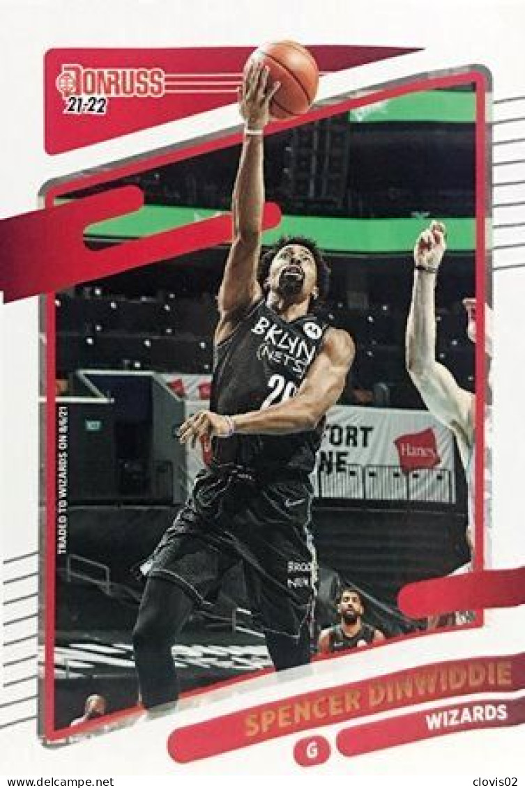 89 Spencer Dinwiddie - Washington Wizards - Carte Panini NBA Donruss 2021-2022 - Sonstige & Ohne Zuordnung