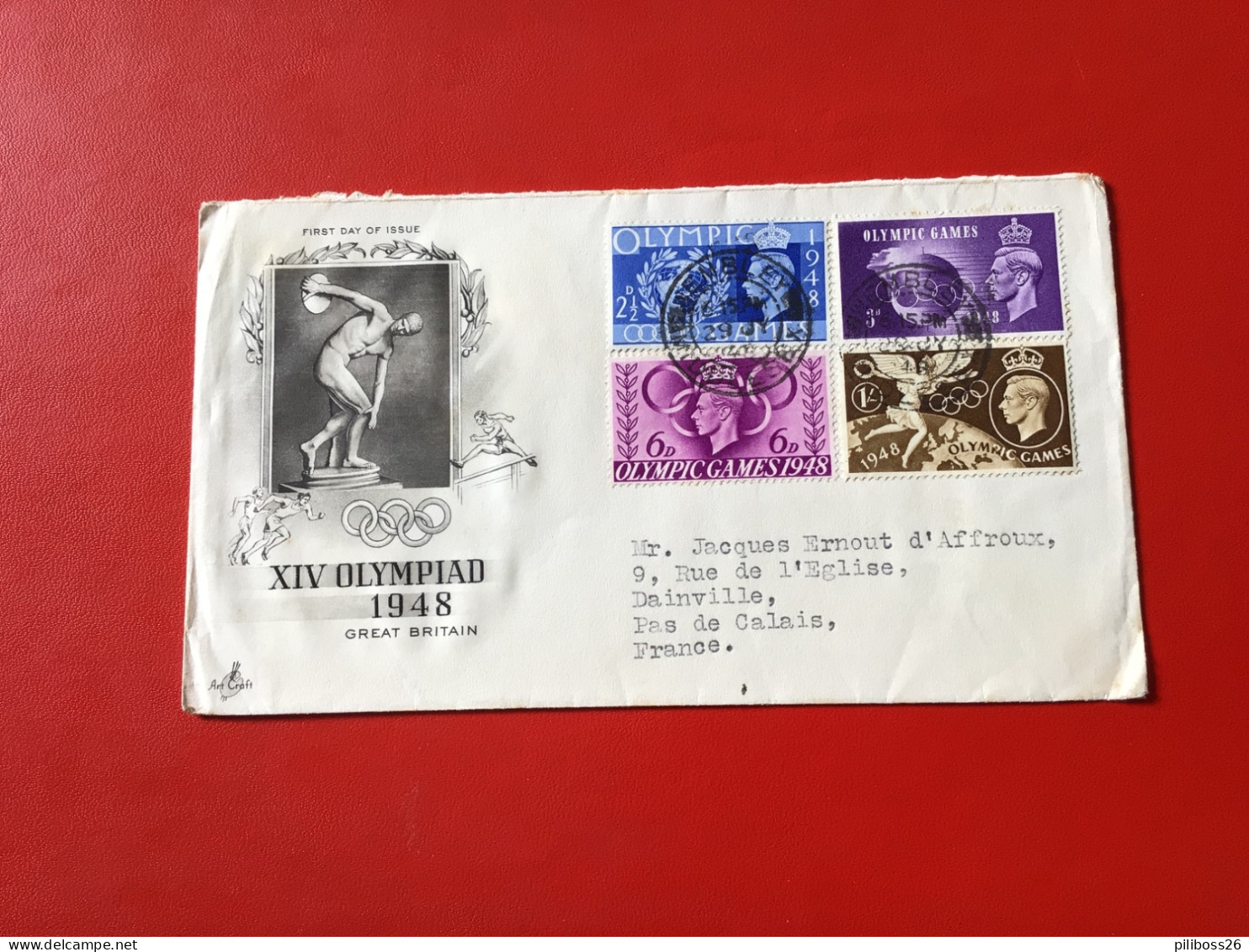 Lot De Lettres De Grande Bretagne ,différentes Marques Postales De 1946 A 1951, Jeux Olympiques De Londres - Briefe U. Dokumente