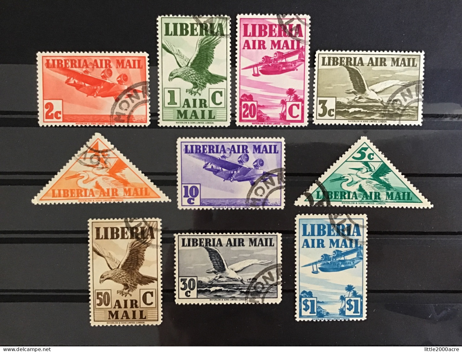 Liberia 1938 Airmail Stamps Set Used/CTO SG 565-74 Yv 7-16 Mi 298-307 - Liberia