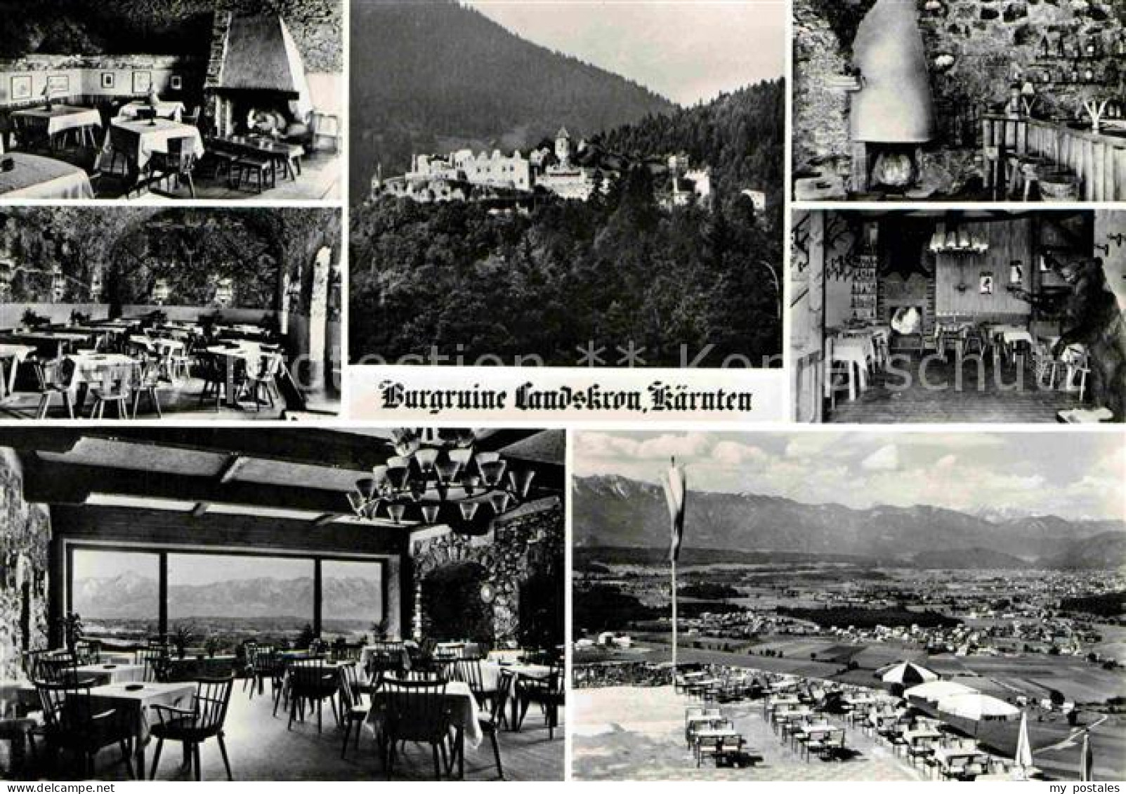 72716841 Villach Kaernten Burgruine Landskron Restaurant Fernsicht Alpenpanorama - Sonstige & Ohne Zuordnung