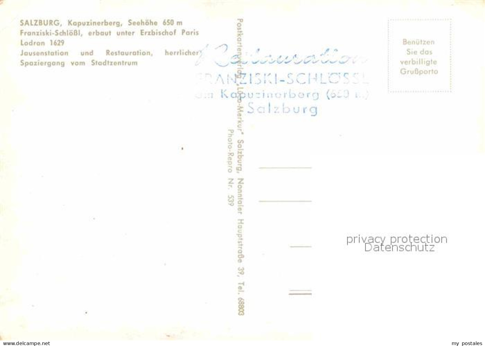 72716838 Salzburg Oesterreich Kapuzinerberg Bergrestaurant Franziski Schloessl S - Other & Unclassified