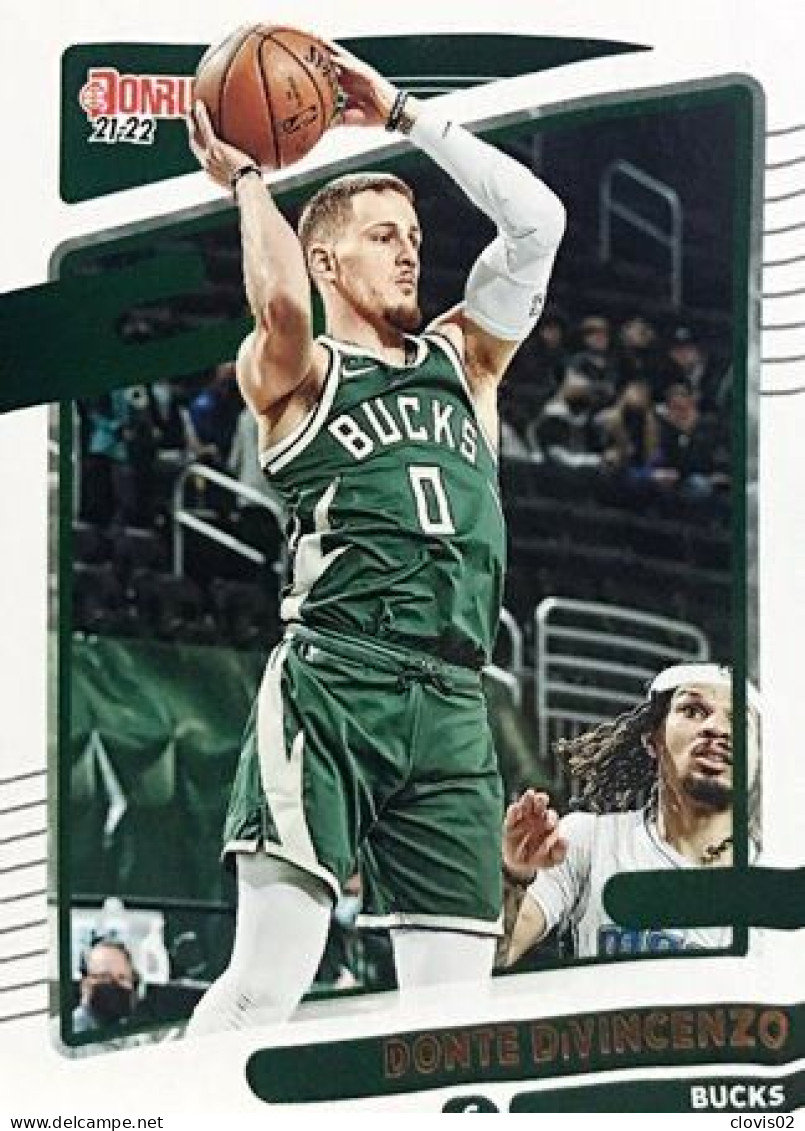 94 Donte DiVincenzo - Milwaukee Bucks - Carte Panini NBA Donruss 2021-2022 - Sonstige & Ohne Zuordnung