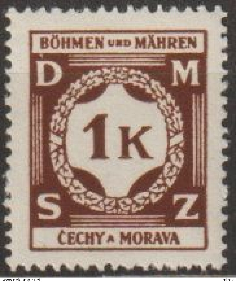 04/ Pof. SL 6, Dark Brown - Unused Stamps