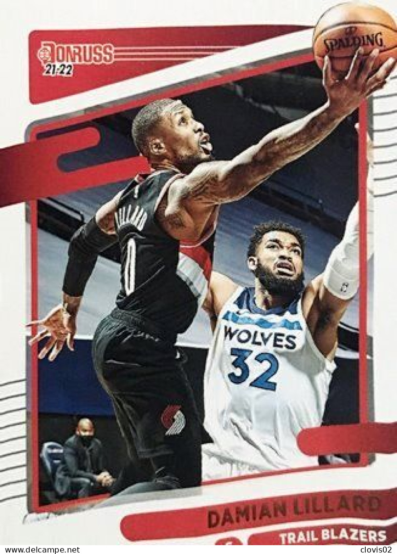 96 Damian Lillard - Portland Trail Blazers - Carte Panini NBA Donruss 2021-2022 - Sonstige & Ohne Zuordnung