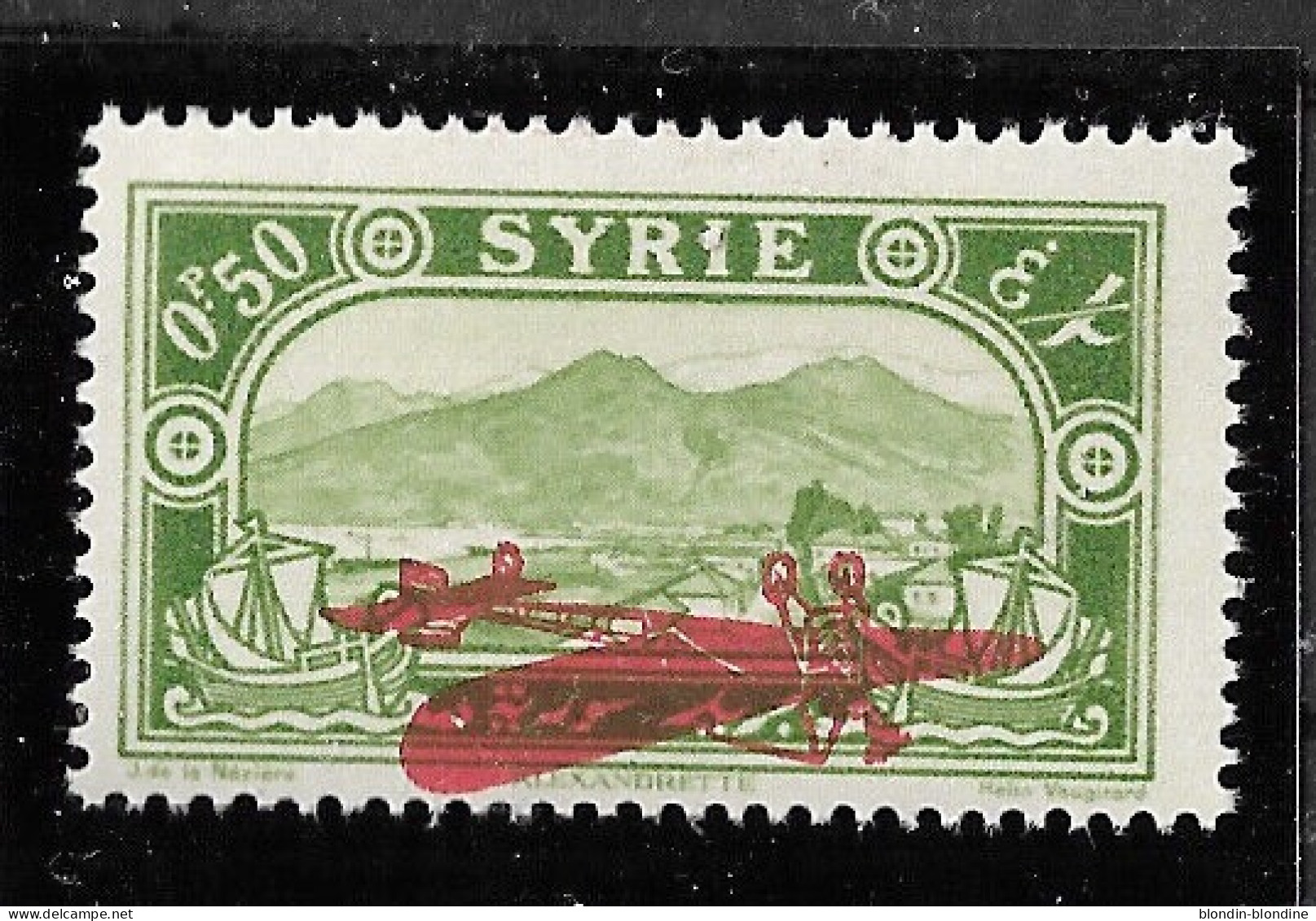 SYRIE PA 38a NEUF** TB VARIÉTÉ SURCHARGE RENVERSÉE - Airmail