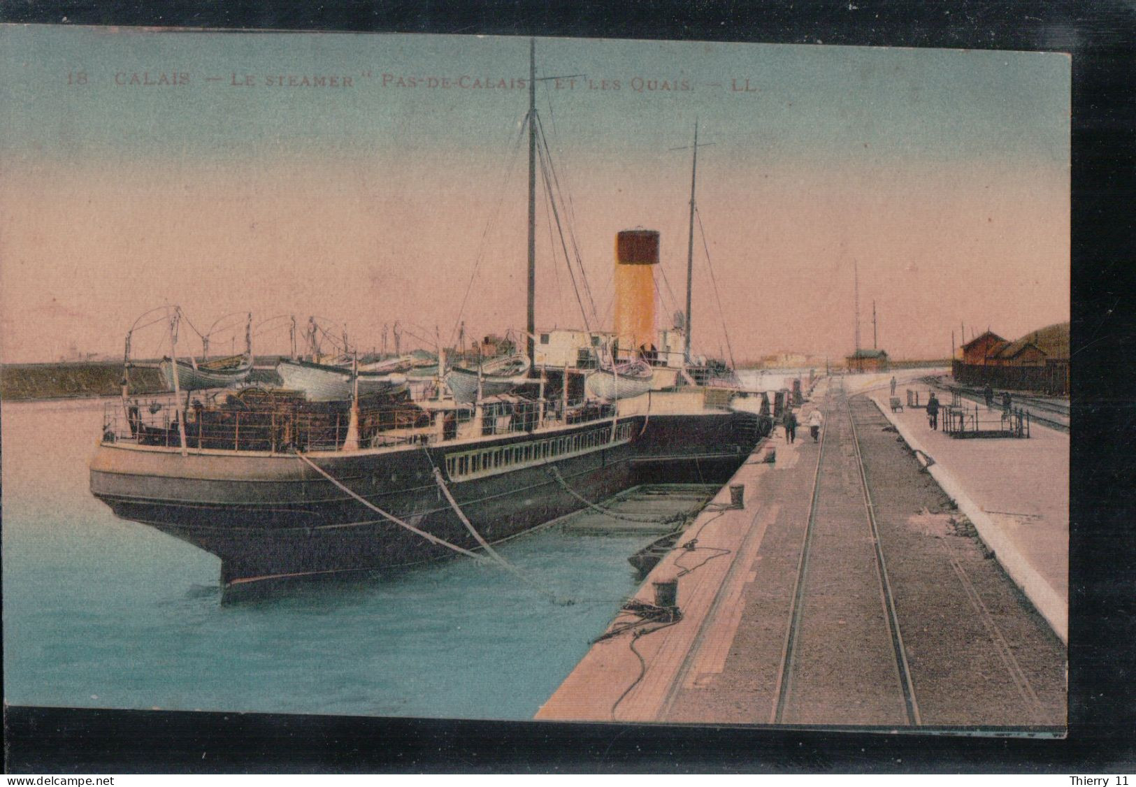 Cpa 62 Calais Le Steamer Pas De Calais Les Quais - Calais