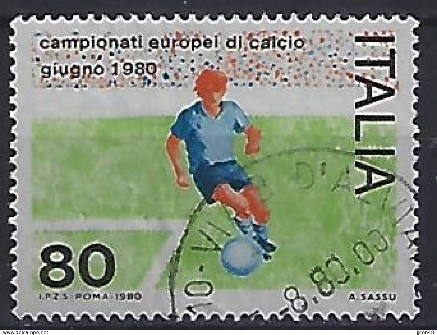 Italy 1980  Fussball-Europameisterschaft, Italien (o) Mi.1693 - 1971-80: Afgestempeld