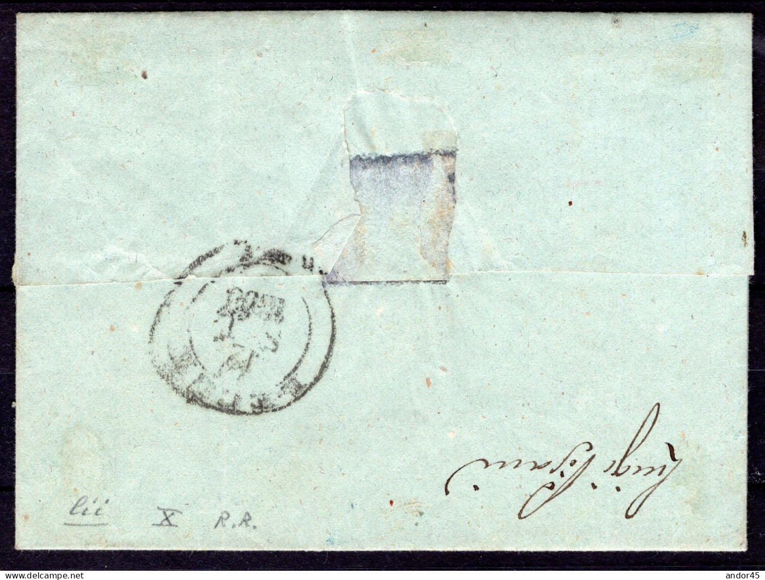 1863 11 SETTEMBRE C.15 LITO II TIPO SASS 13 BEN MARGINATO SU PIEGO DI LETTERA DA FASANO P6 PER LECCE FIRMA BIONDI RARA - Storia Postale