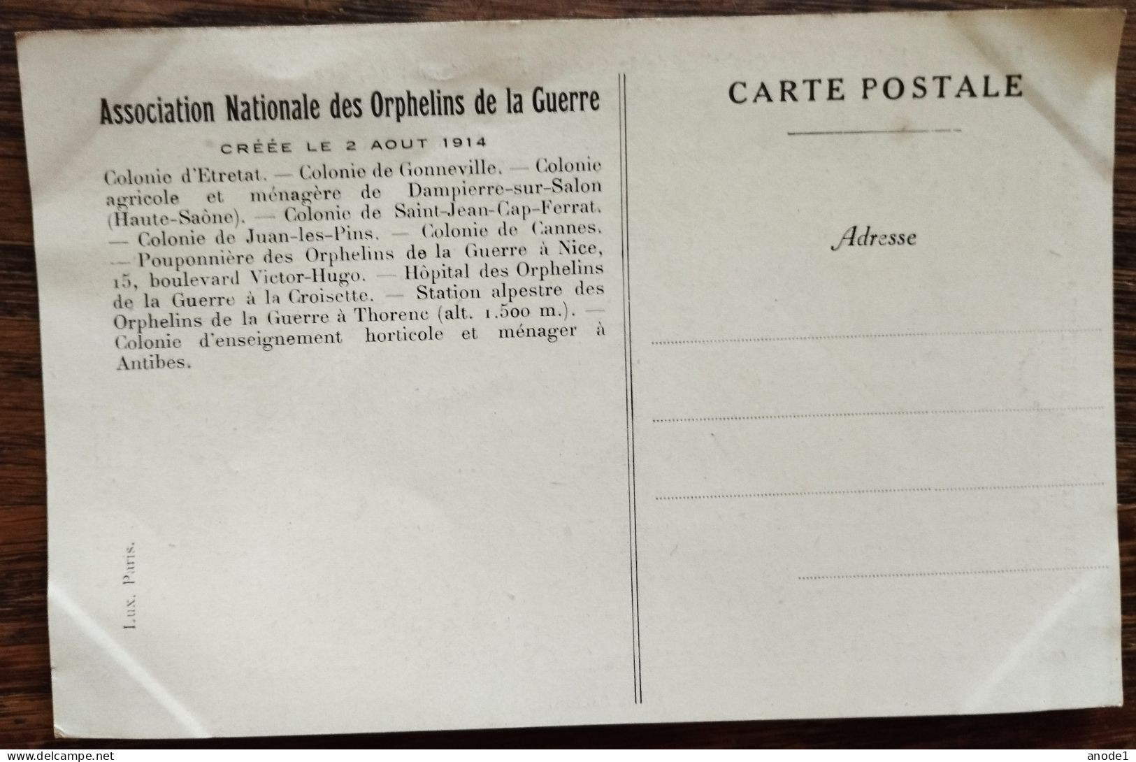 Ass. Nat. Orphelins De Guerre. St Jean Cap Ferrat. Danses Russes Organisées Par Dames Serbes Mères Adoptives 1914 - Saint-Jean-Cap-Ferrat