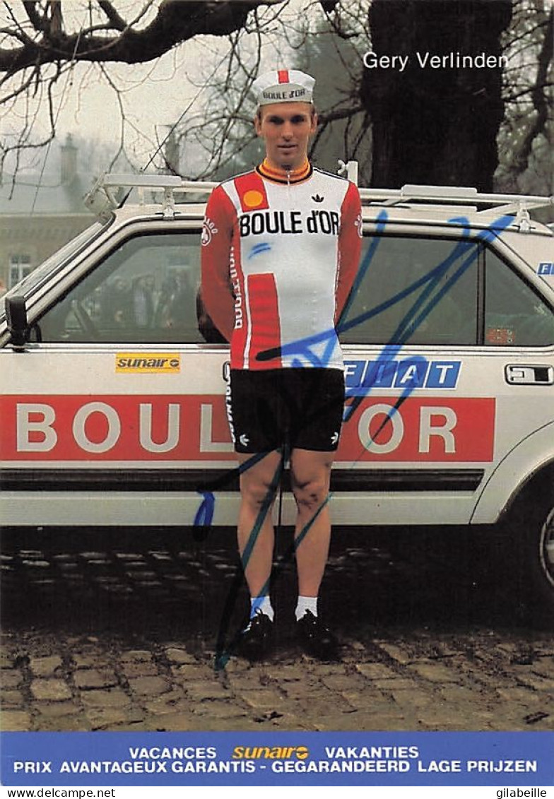 Velo - Cyclisme - Coureur  Cycliste Belge  Gerry Verlinden- Team Boule D'Or  - 1981- Signé - Cyclisme