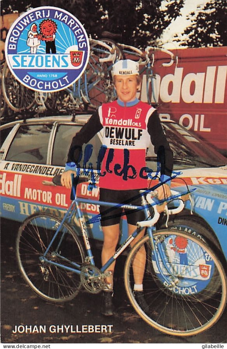 Velo - Cyclisme - Coureur Cycliste Belge Johan Ghyllebert - Team Dewulf - Signé - Ciclismo
