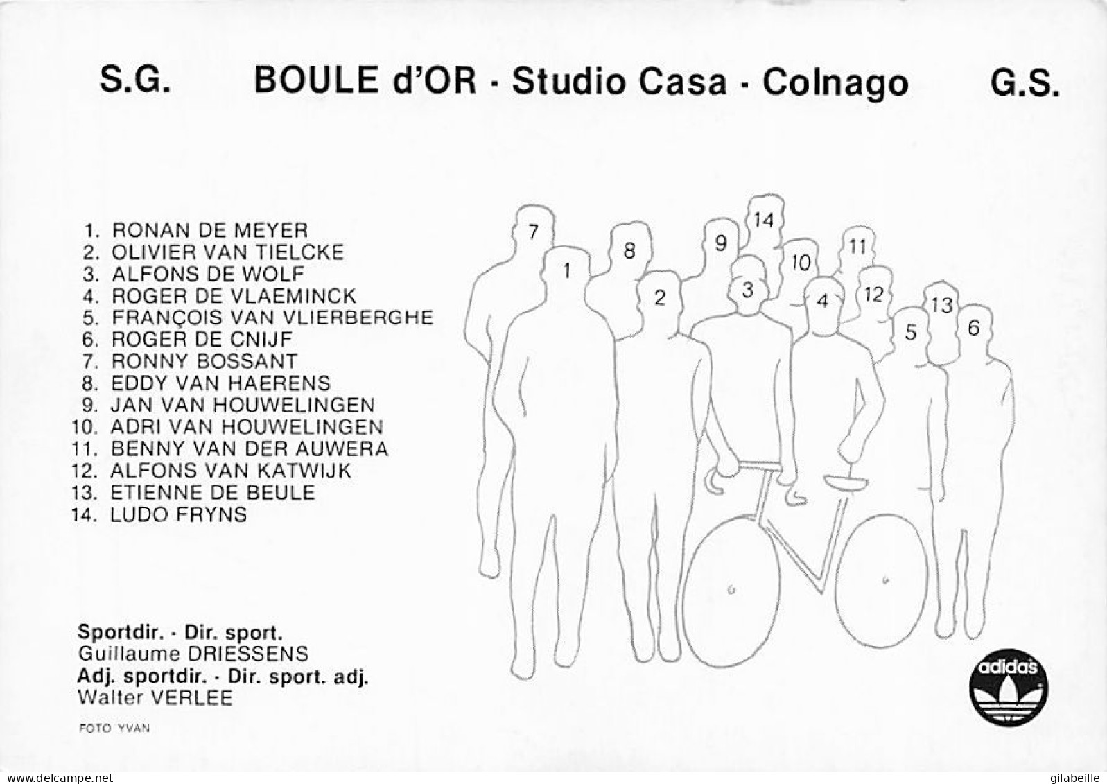 Velo - Cyclisme - Equipe   Cycliste Belge  - Team Boule D'Or  - 1981- - Cycling