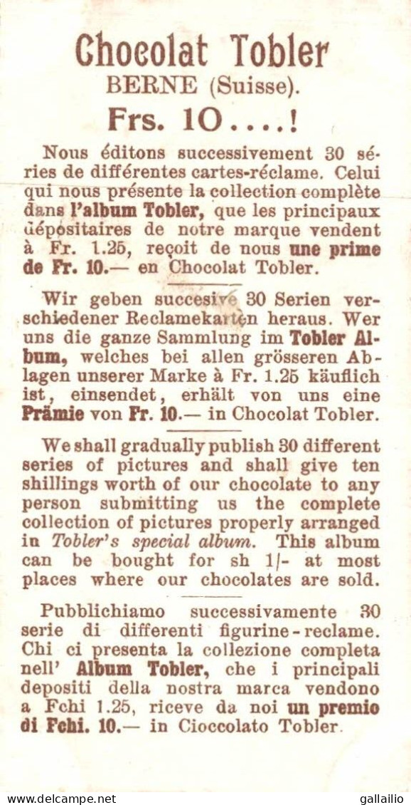 CHROMO CHOCOLAT TOBLER CASCADES GIESSBACH - Other & Unclassified