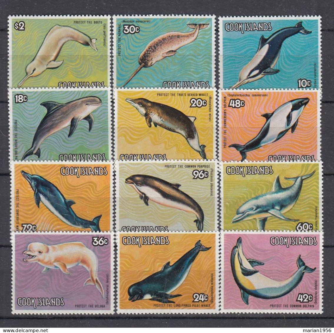 Cook Islands 1984 - DAUPHINS - MNH - Michel 958/969 - 28,00 Eur. - Dolphins