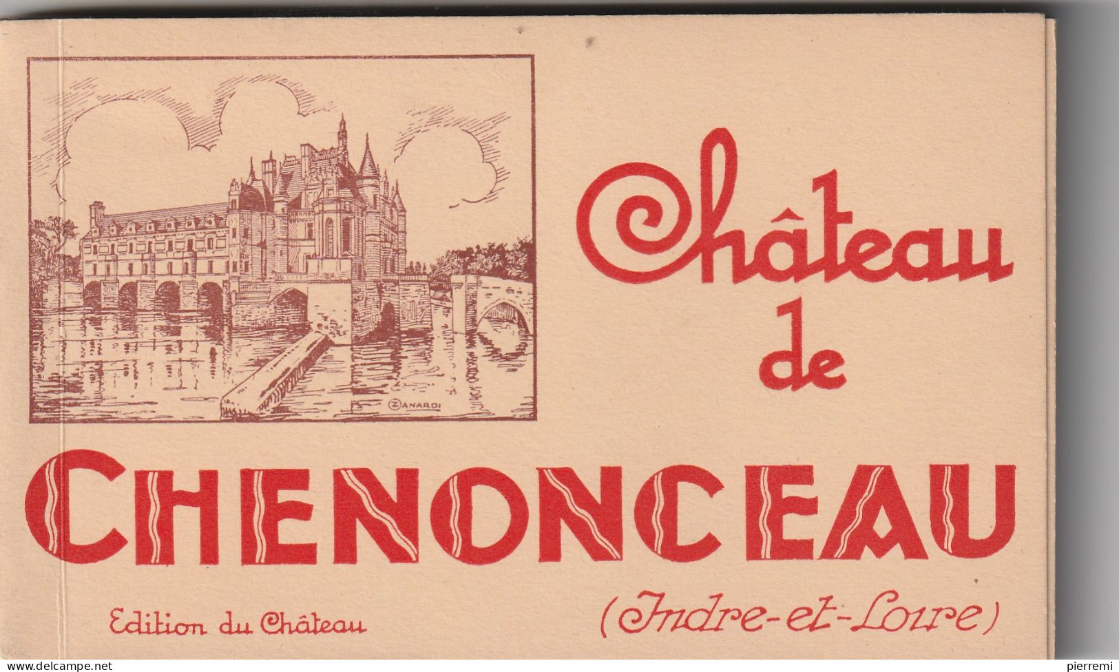 Chenonceau   Carnet De 20 Cartes  Edit Du Chateau - Castillos
