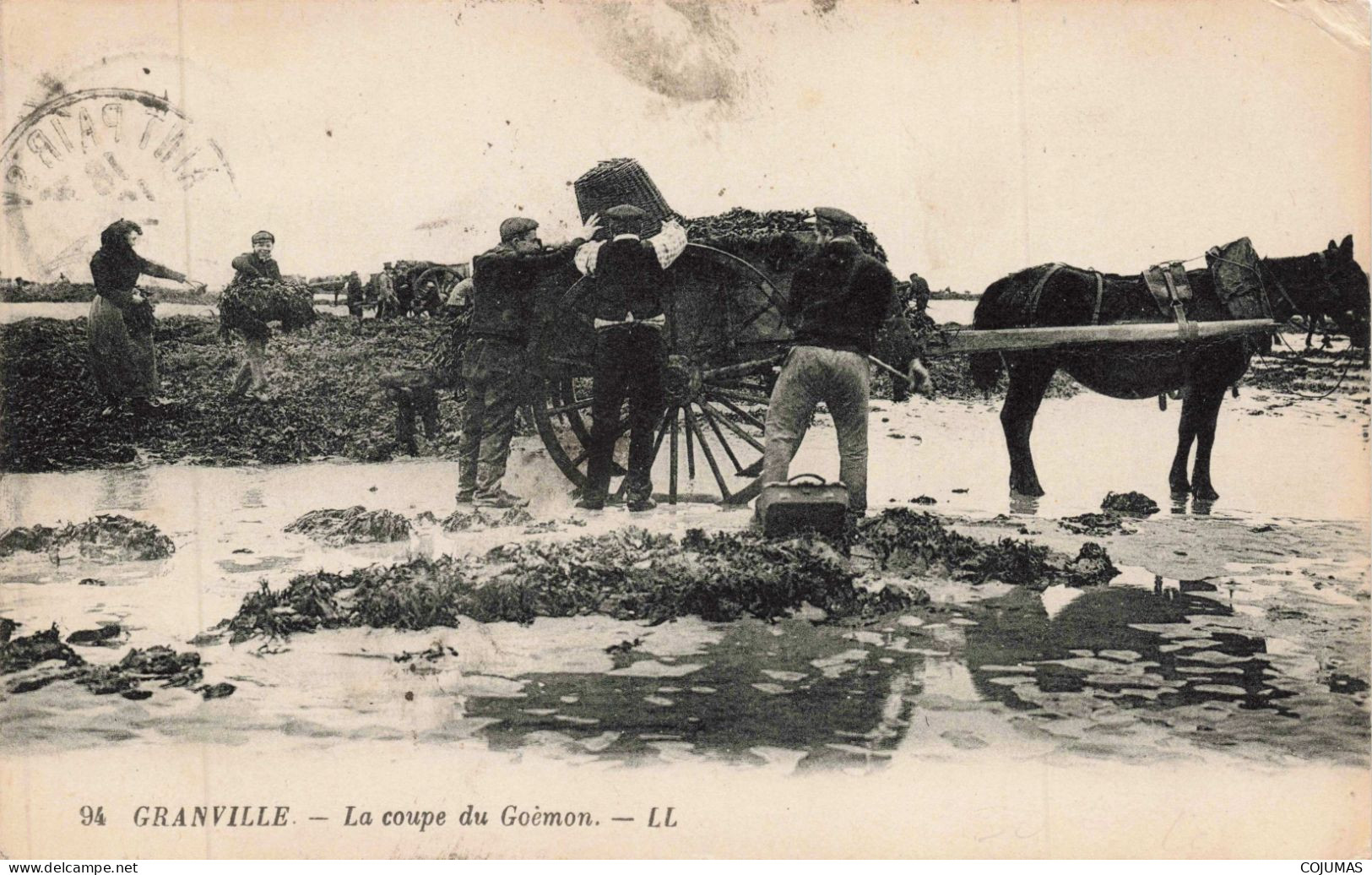 50 - GRANVILLE _S28915_ La Coupe Du Goëmon - Agriculture - En L'état Pli - Granville