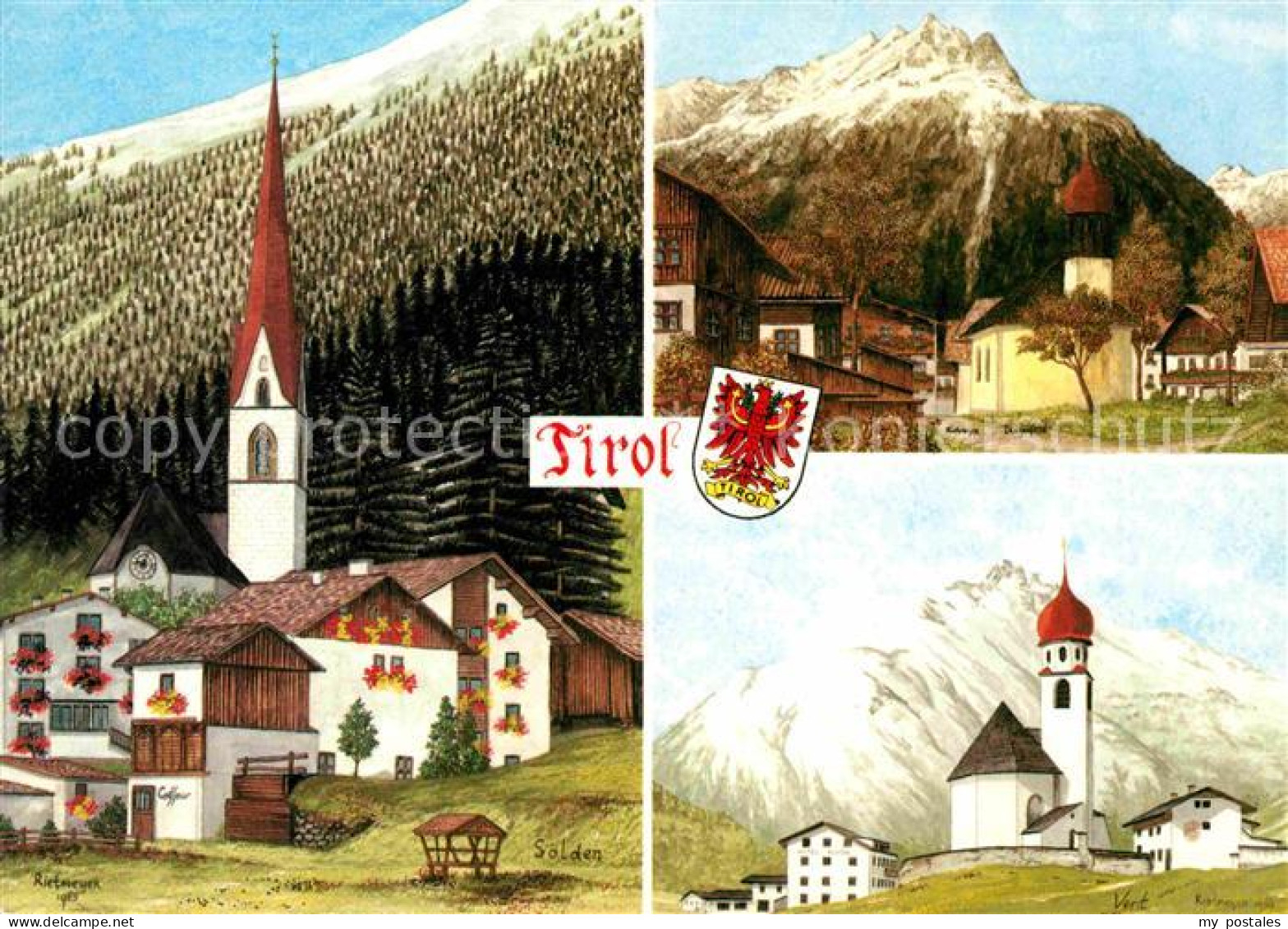 72716517 Soelden Oetztal Kuenstlerkarte Franz-Senn-Kapelle In Laengenfeld Vent M - Other & Unclassified