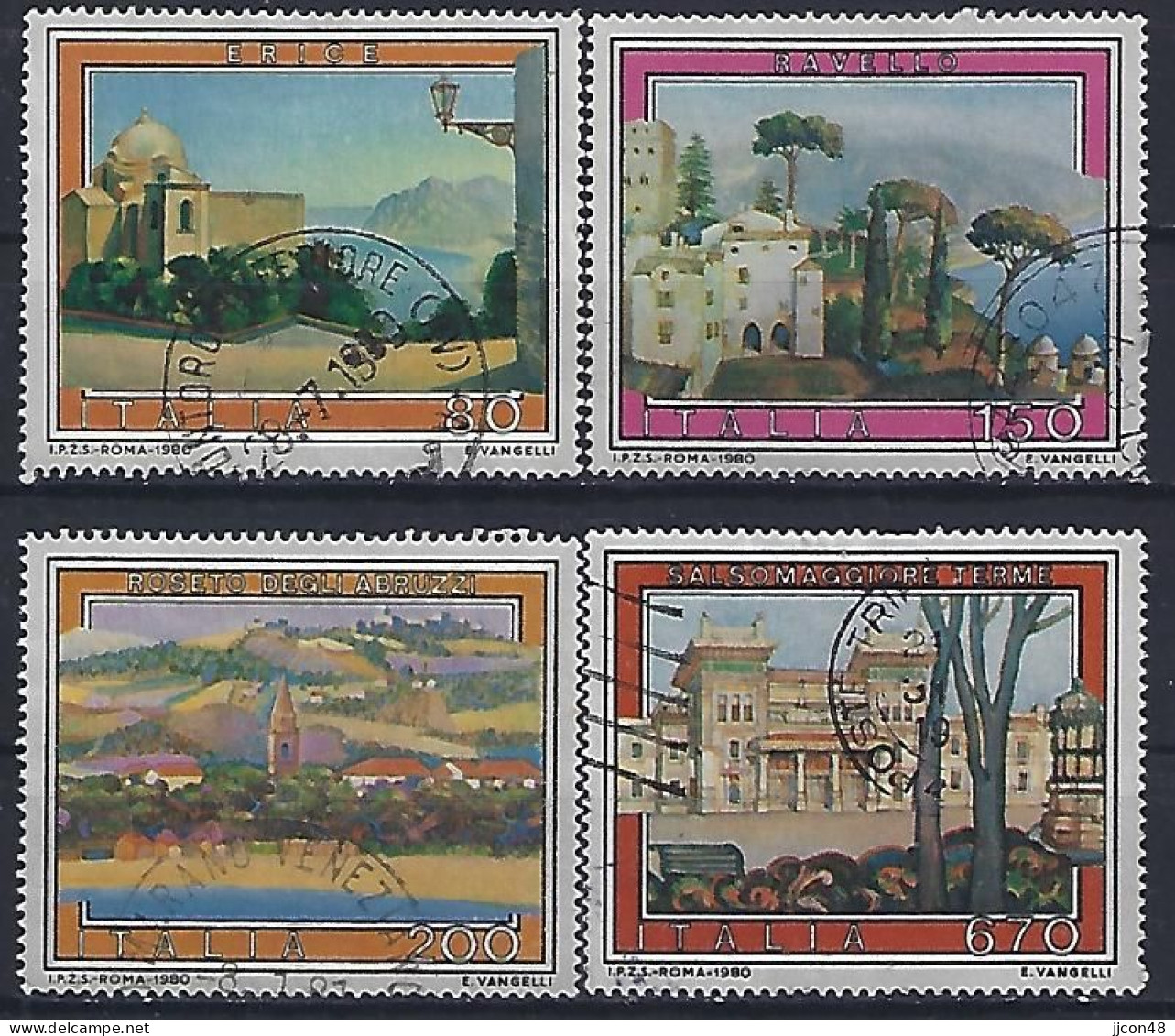 Italy 1980  Tourismus (o) Mi.1694-1697 - 1971-80: Used