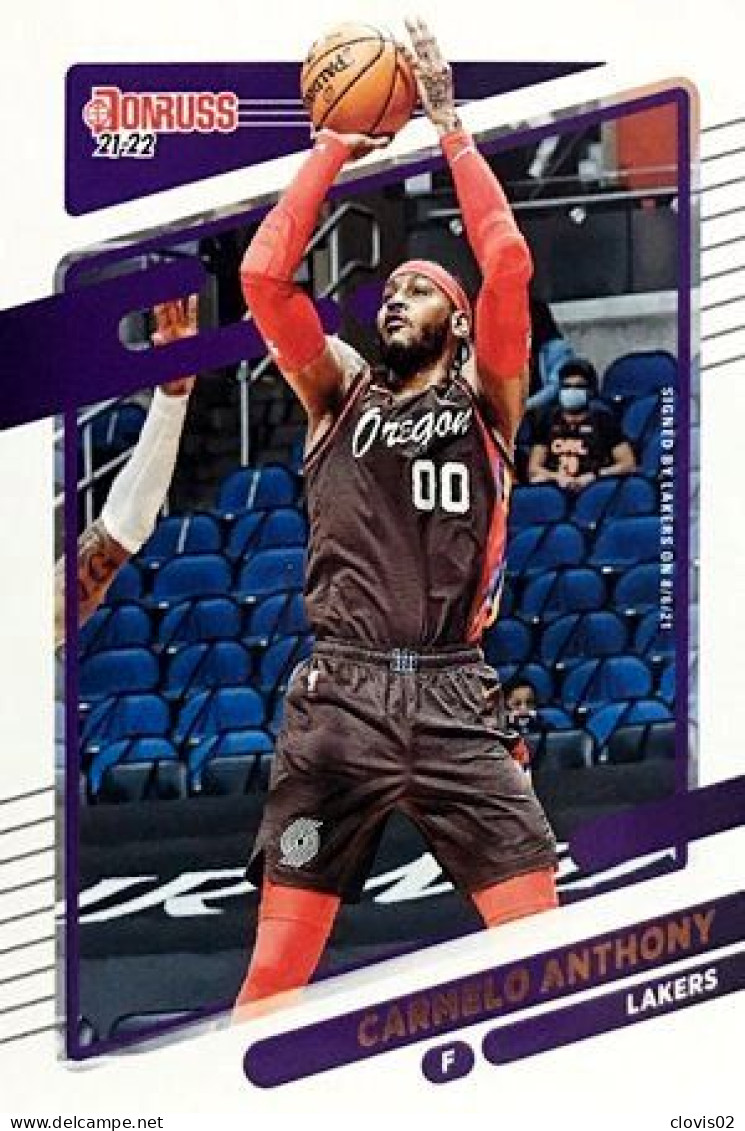 103 Carmelo Anthony - Los Angeles Lakers - Carte Panini NBA Donruss 2021-2022 - Autres & Non Classés