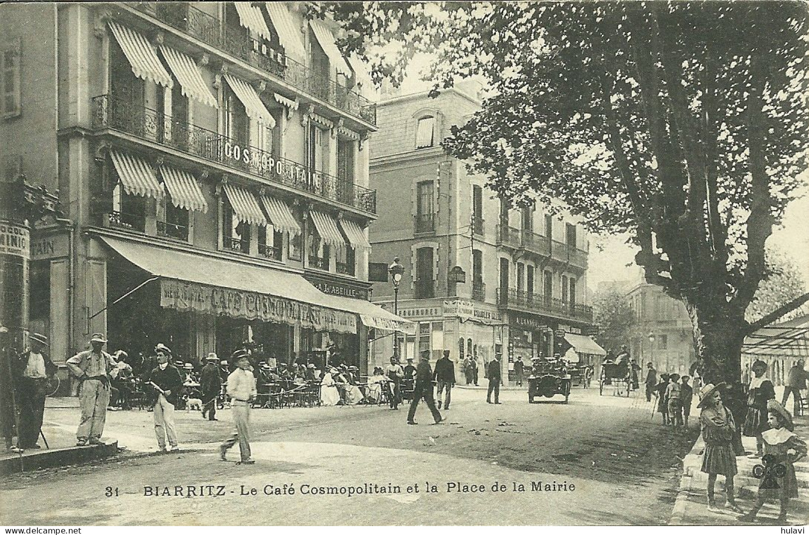 64  BIARRITZ - LE CAFE COSMOPOLITAIN ET LA PLACE DE LA MAIRIE (ref 8643) - Biarritz