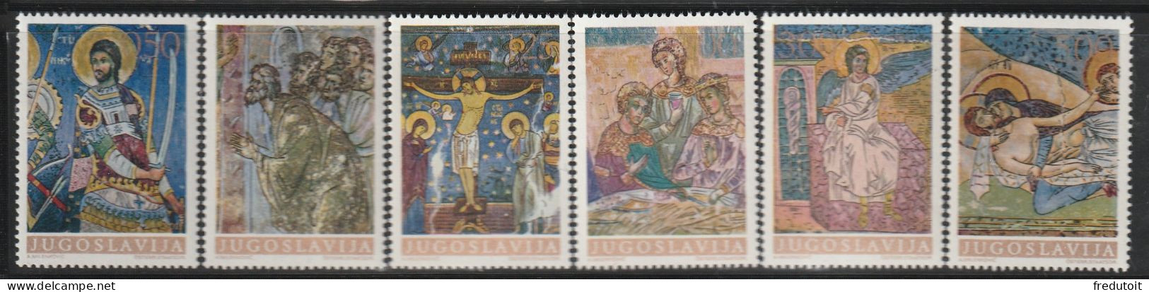 YOUGOSLAVIE- N°1216/21 ** (1969) Fresques D'églises - Unused Stamps