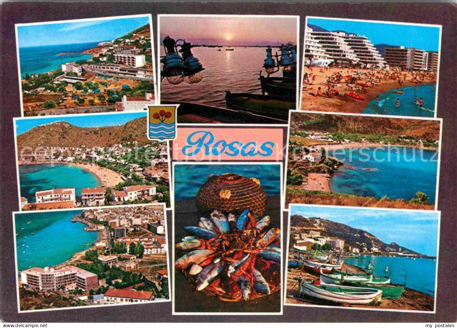 72715809 Rosas Costa Brava Cataluna Bootshafen Strand Hotelanlagen Panoramen  - Sonstige & Ohne Zuordnung