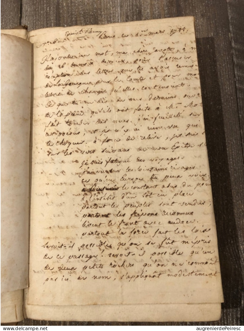 Livre « Œuvres Choisies » D’Evariste PARNY Avec Une Lettre à Sa Mère De 1788 Et Une Gravure - Documents Historiques