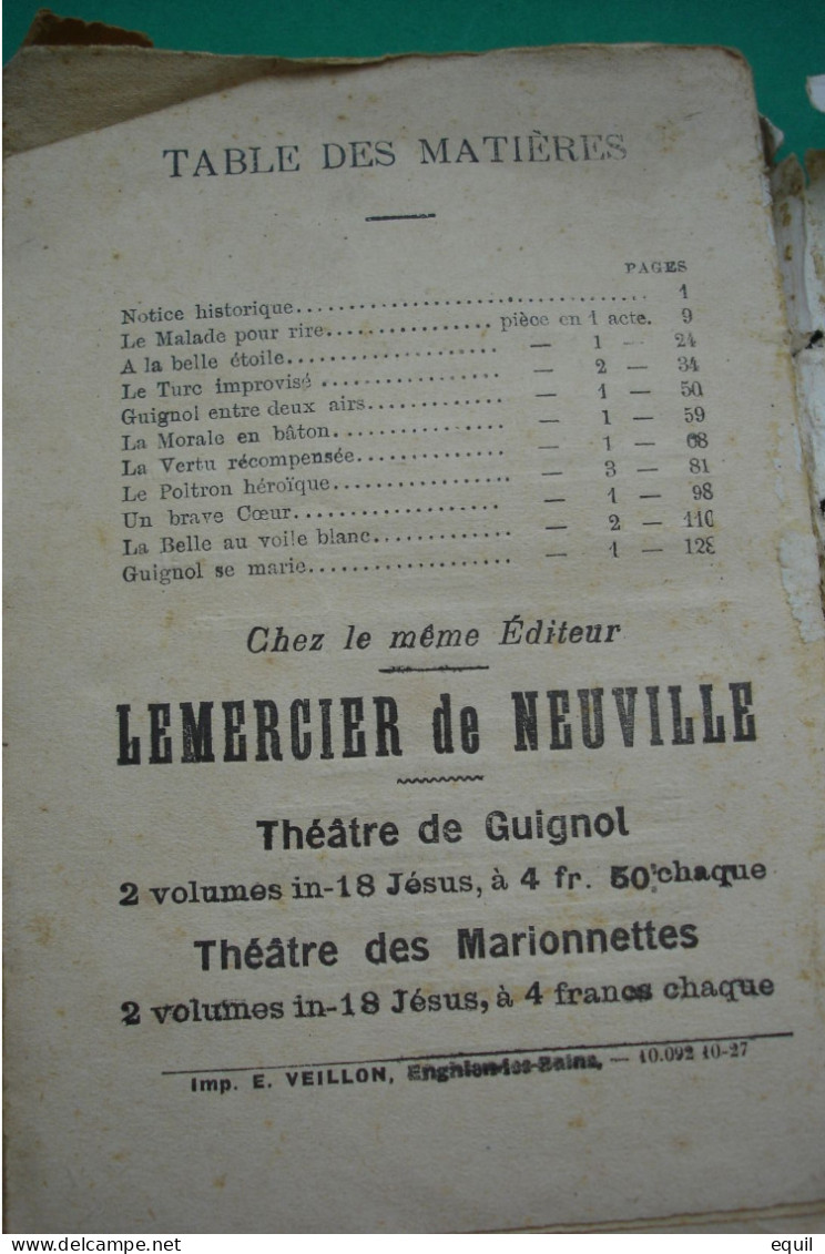 LE THEATRE DE GUIGNOL par ETIENNE DUCRET  DEUX LIVRES DE 1923 ET 1927 très rares éditions