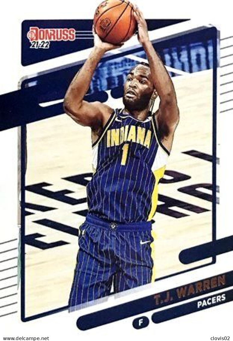 116 T.J. Warren - Indiana Pacers - Carte Panini NBA Donruss 2021-2022 - Sonstige & Ohne Zuordnung