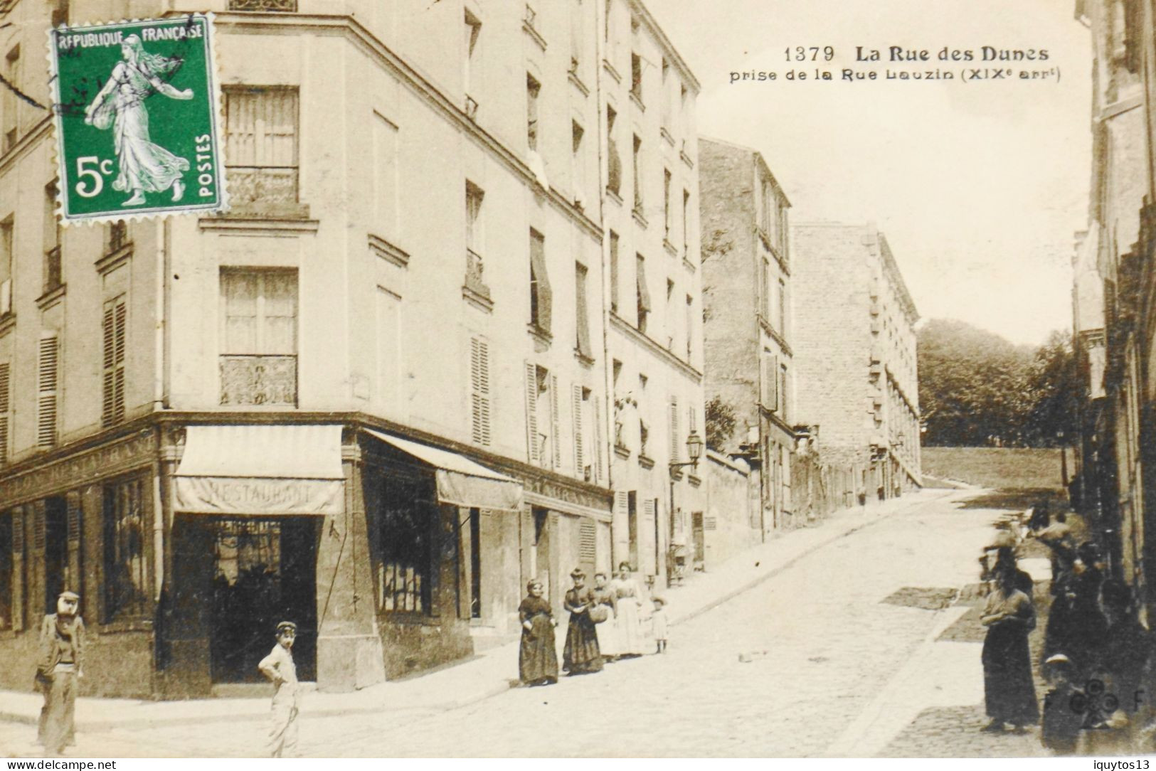 CPA. [75] > PARIS > N° 1379 - La Rue Des Dunes Prise De La Rue Lauzin - (XIXe Arrt.) - 1908 - TBE - Distrito: 19
